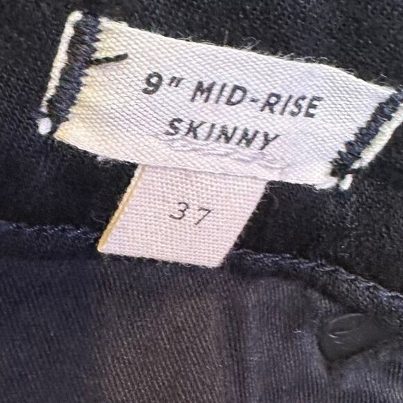 NWT Madewell jeans 9" mid rise skinny black 37 button fly grunge goth emo crop - Picture 14 of 16